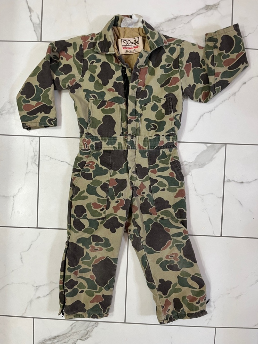Walls Camouflage Utility Coverall in Green, Brown, Black